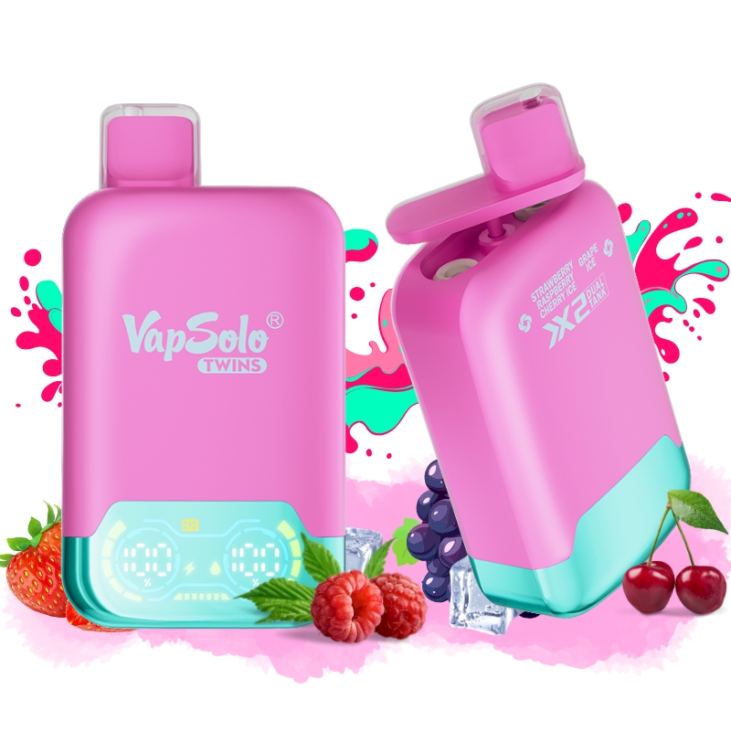 VapSolo Strawberry Raspberry Cherry Ice & Grape Ice - Vapsolo Vape Nederland