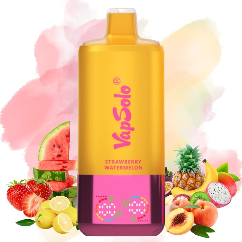 Vapsolo Triple Pro 60k Tropical Fruit & Strawberry Watermelon & Lemon Peach - Vapsolo Nederland Vapsolo Triple 60000 Tropical Fruit & Strawberry Watermelon & Lemon Peach