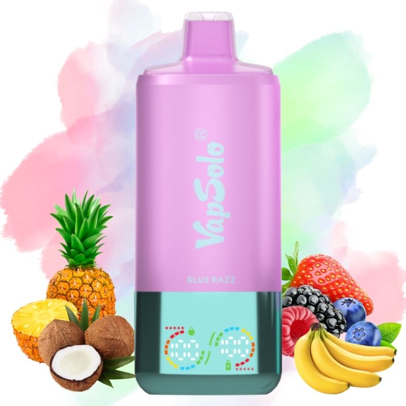 Vapsolo Triple Pro 60k Pineapple Coconut & Strawberry Banana & Blue Razz - Vapsolo Nederland Vapsolo Triple 60000 Peach Ice & Dragon Frut Ice & Mix Fruit (Copy)