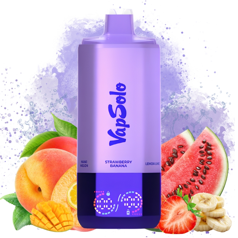 Vapsolo 6in1 180k Strawberry banana-Lemon lime-Watermelon ice-Peach mango pineapple-Sour triple berry-Hami melon - Vapsolo Nederland